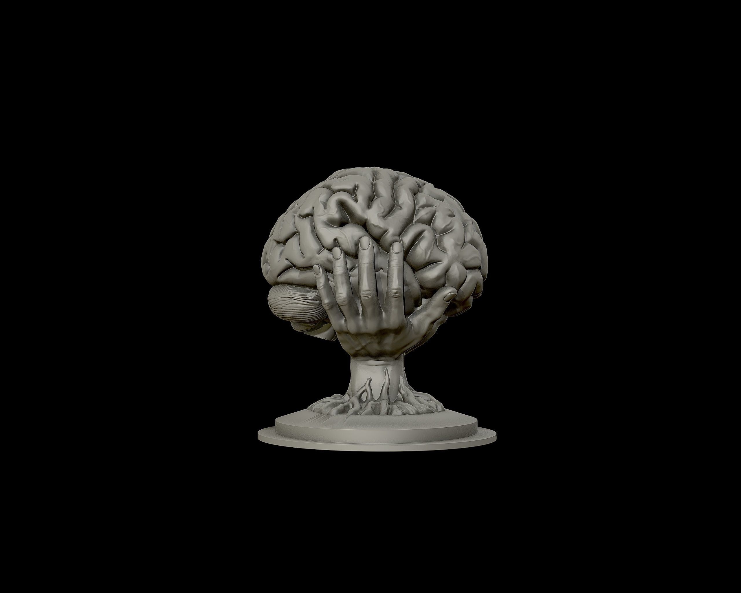 Brain sculpture 3D print model_26