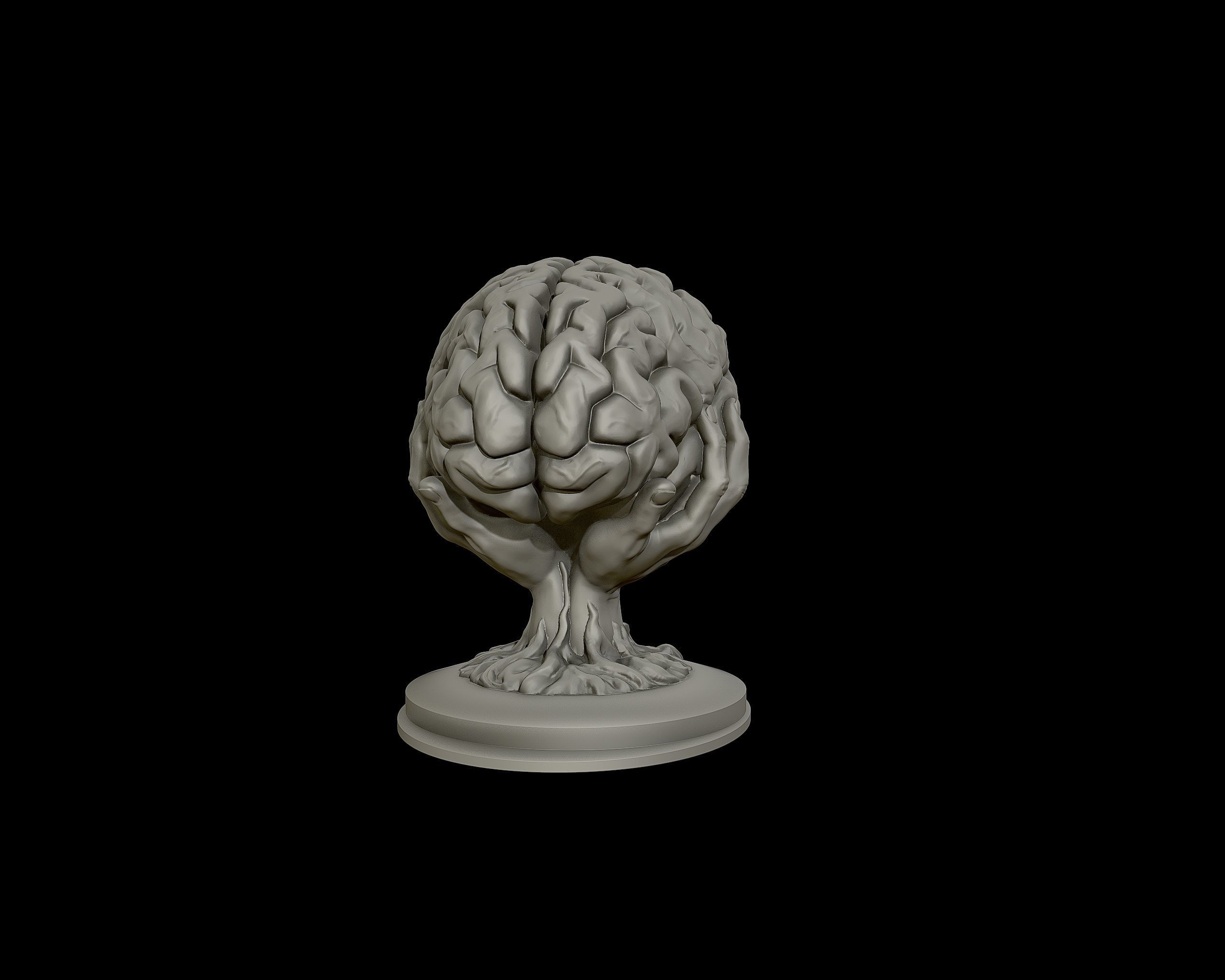 Brain sculpture 3D print model_14
