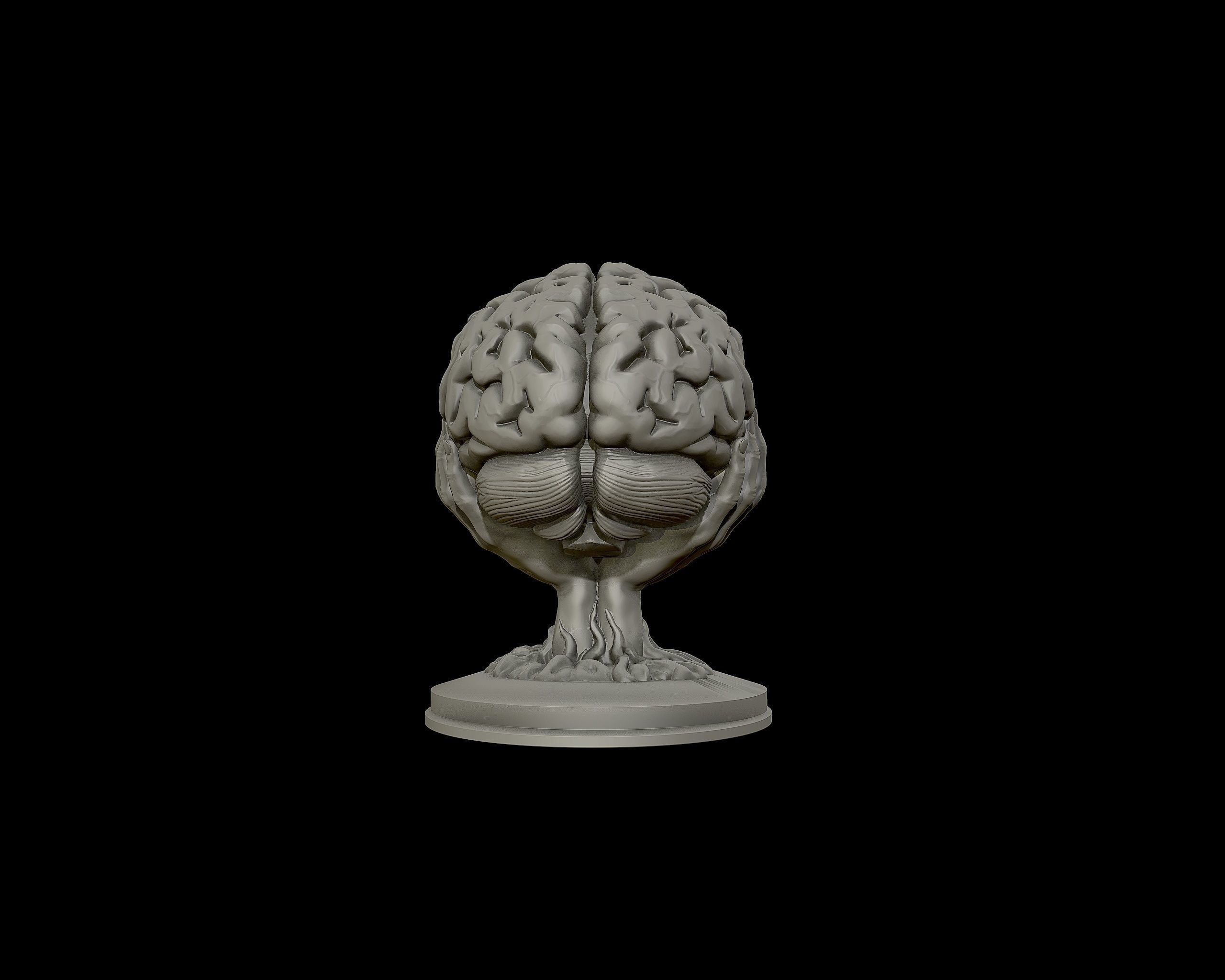 Brain sculpture 3D print model_22