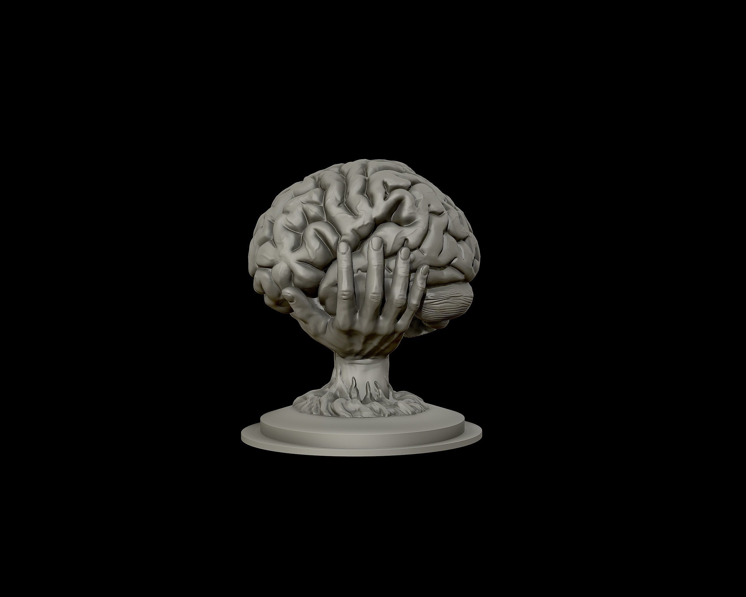Brain sculpture 3D print model_18