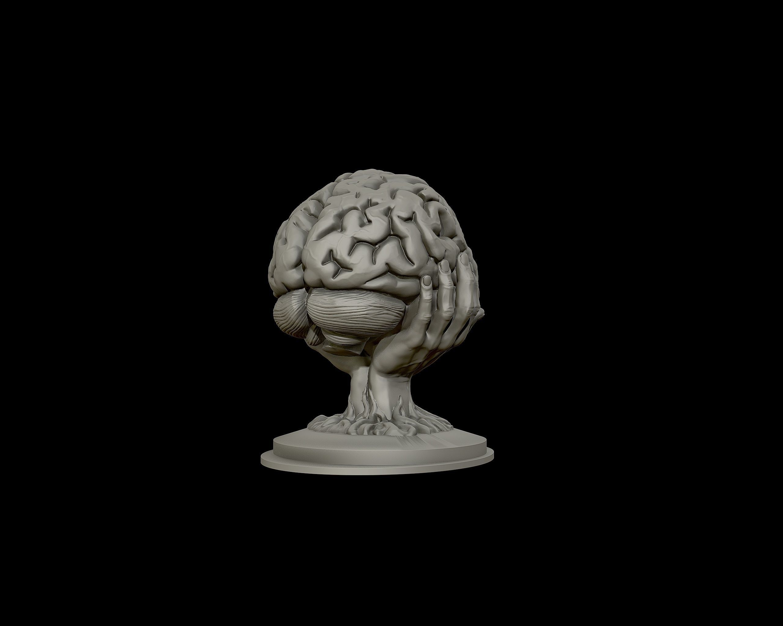 Brain sculpture 3D print model_23