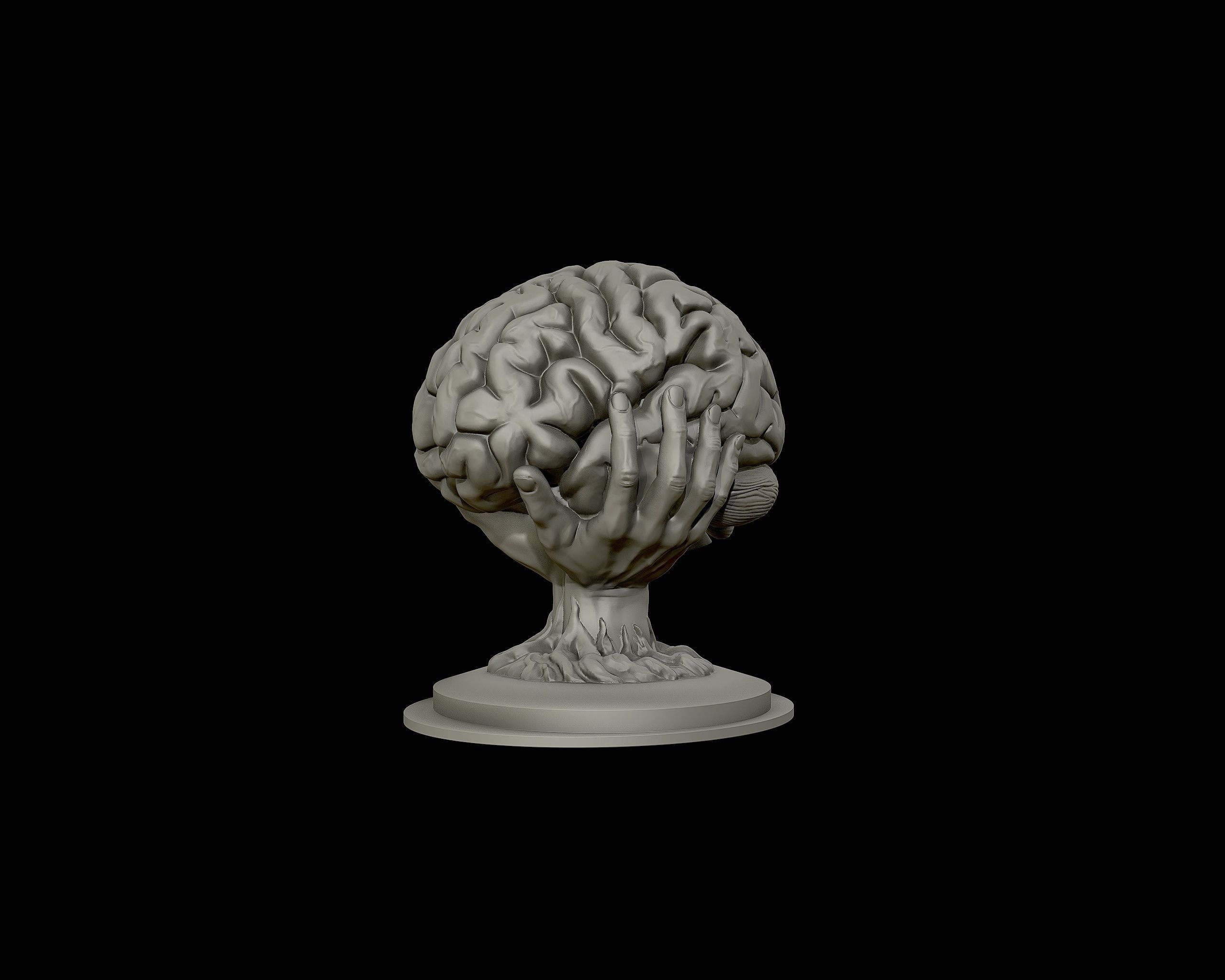 Brain sculpture 3D print model_17
