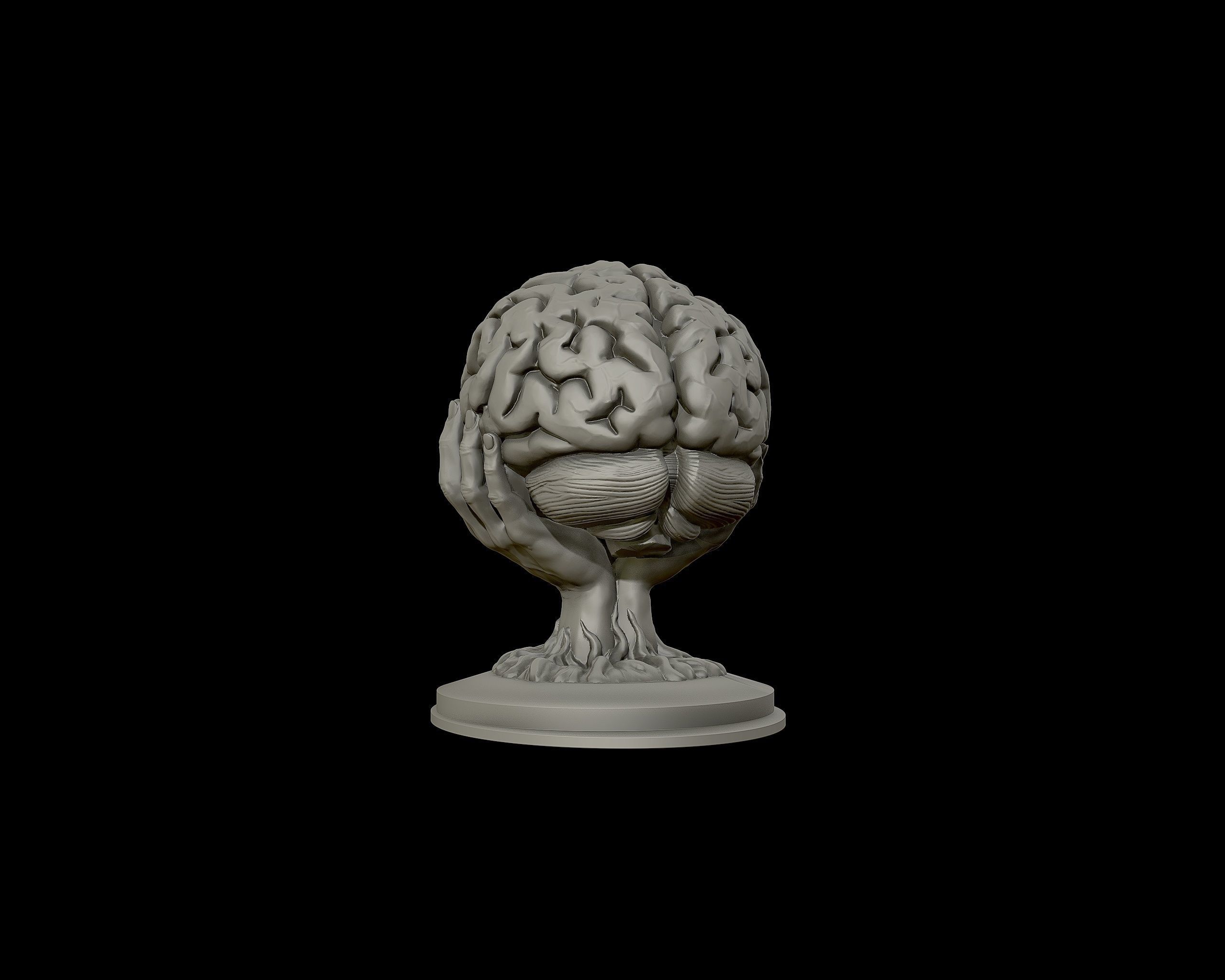 Brain sculpture 3D print model_21
