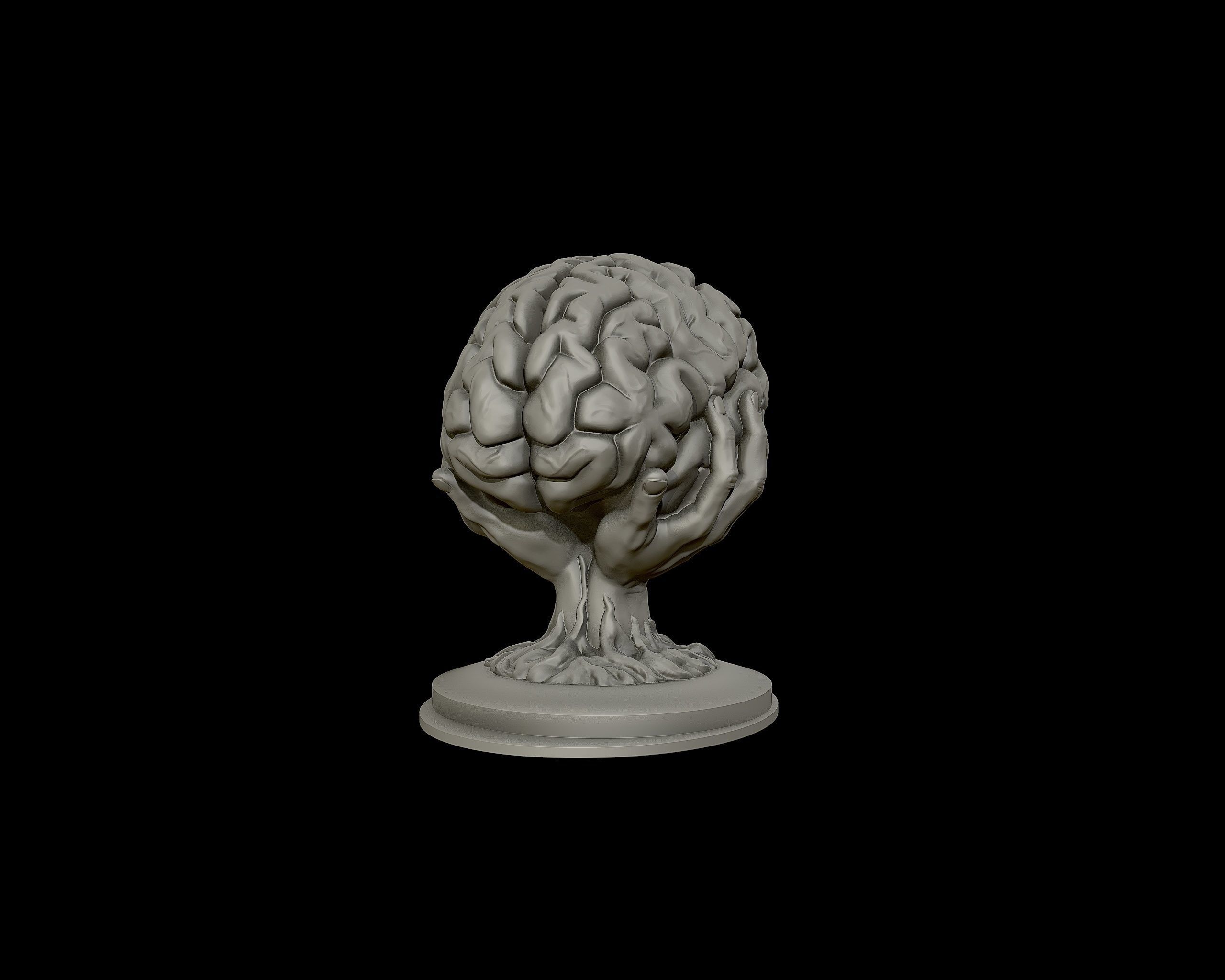 Brain sculpture 3D print model_15