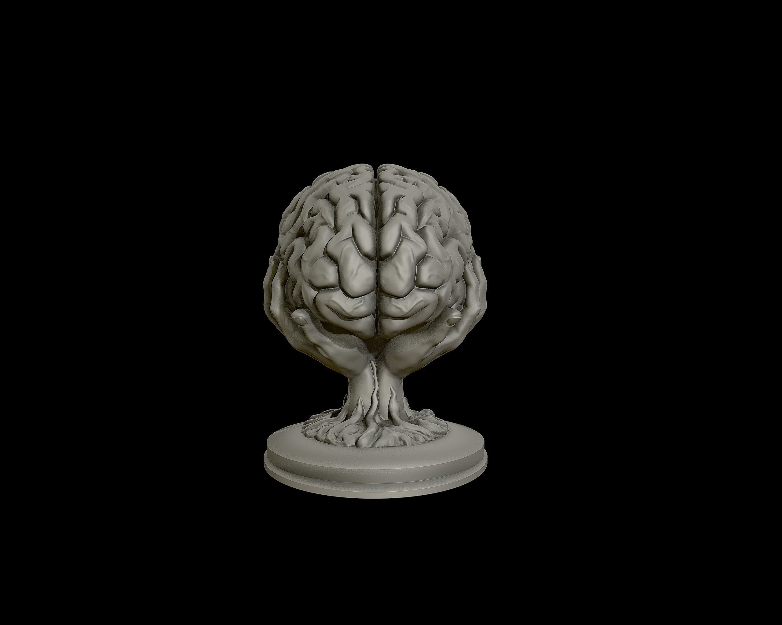 Brain sculpture 3D print model_13