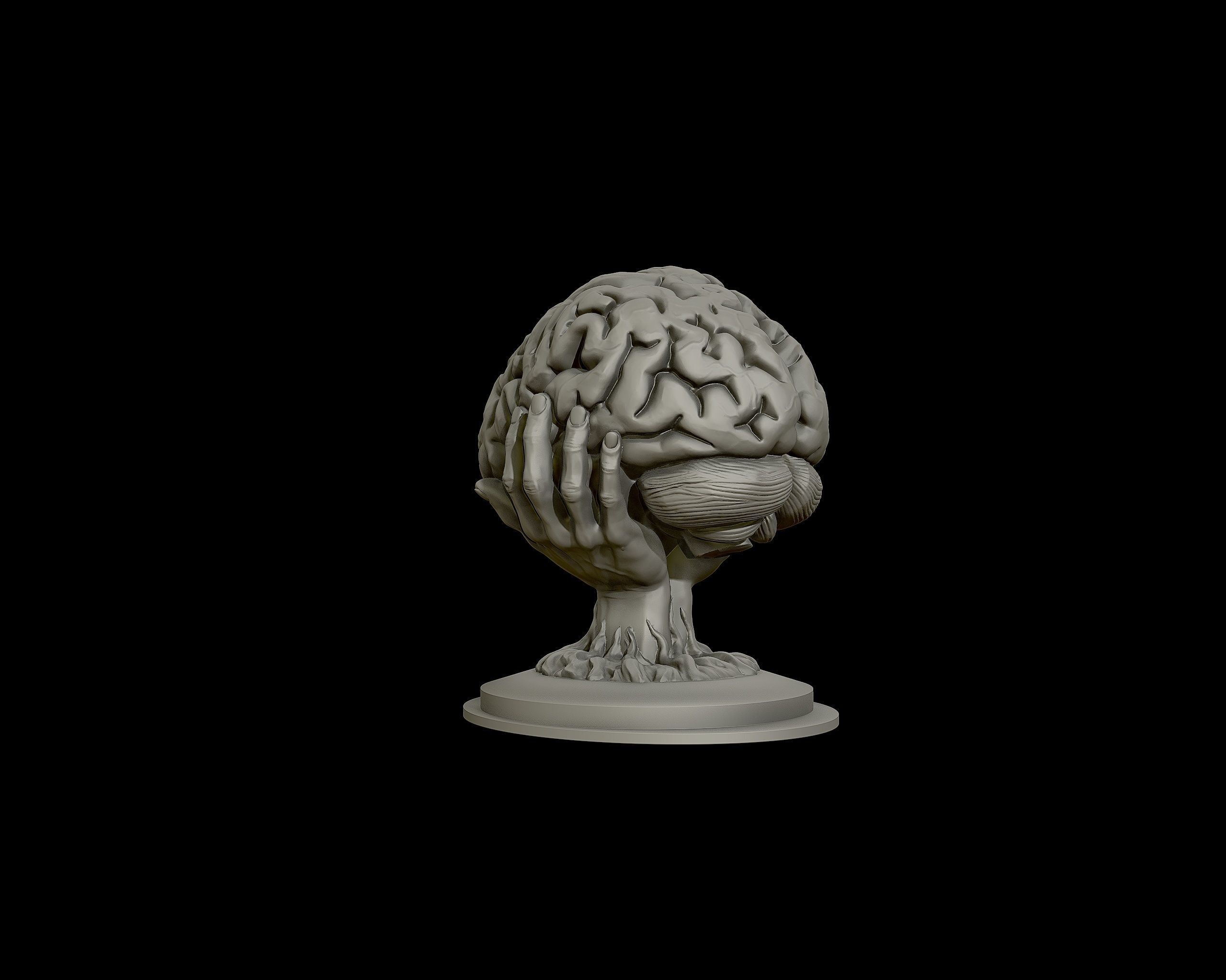Brain sculpture 3D print model_20