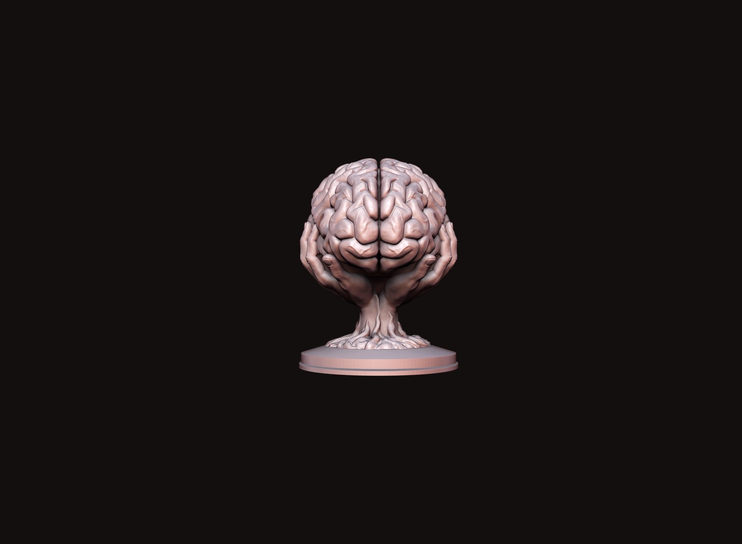 Brain sculpture 3D print model_8