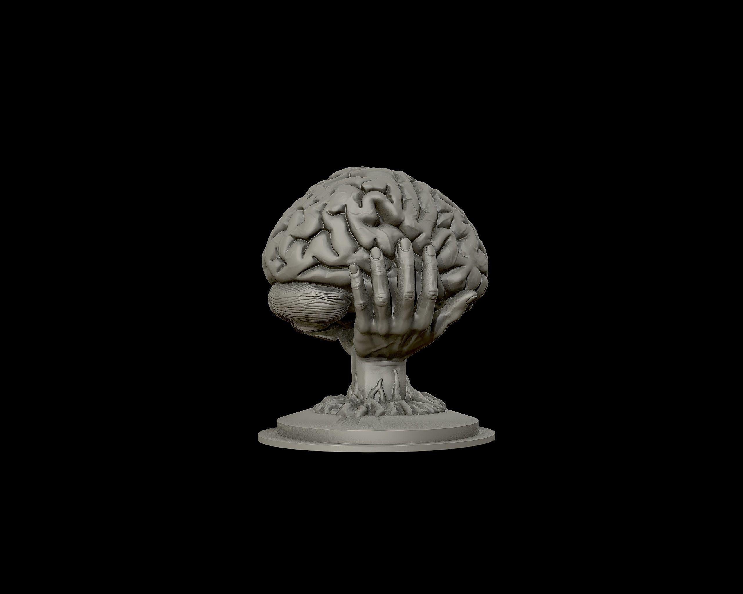 Brain sculpture 3D print model_25