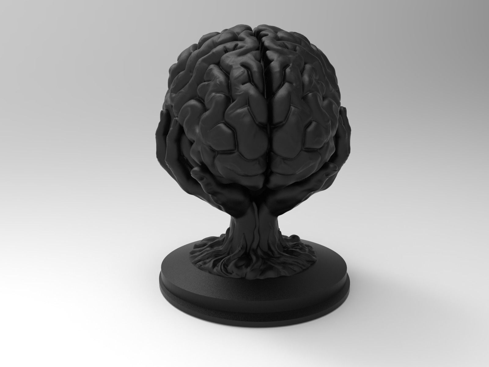 Brain sculpture 3D print model_6