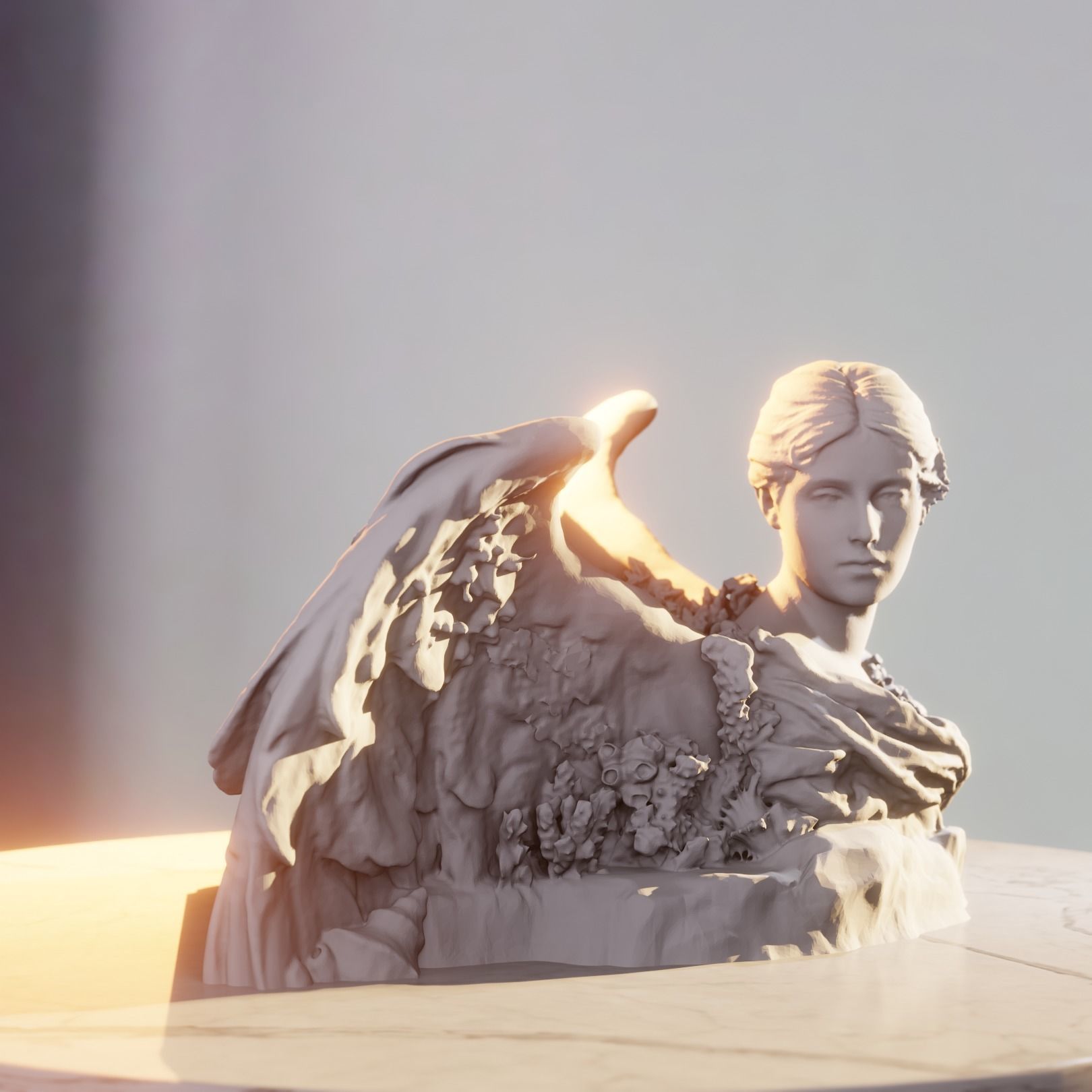 Angel of Atlantis 3D print model_2