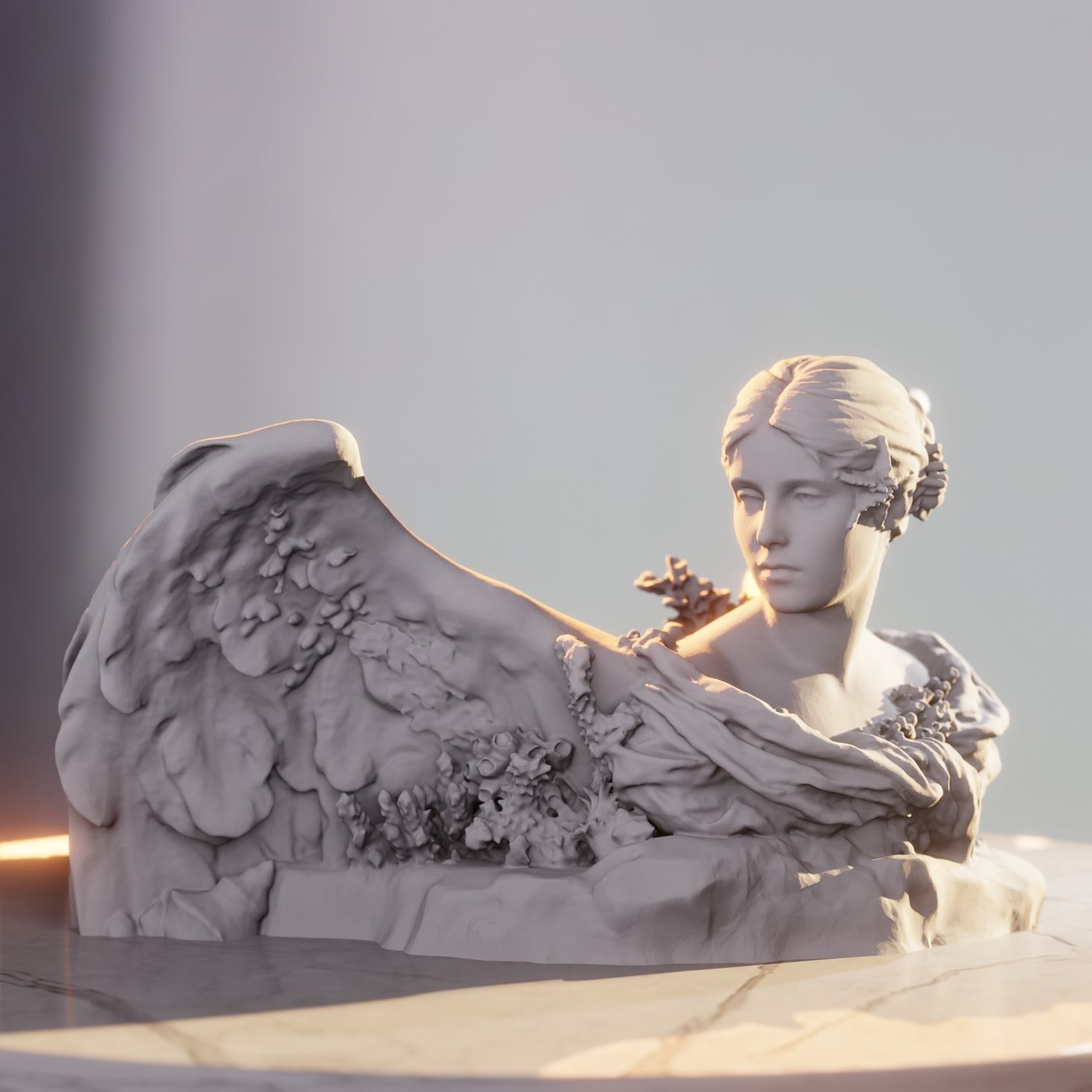 Angel of Atlantis 3D print model_1