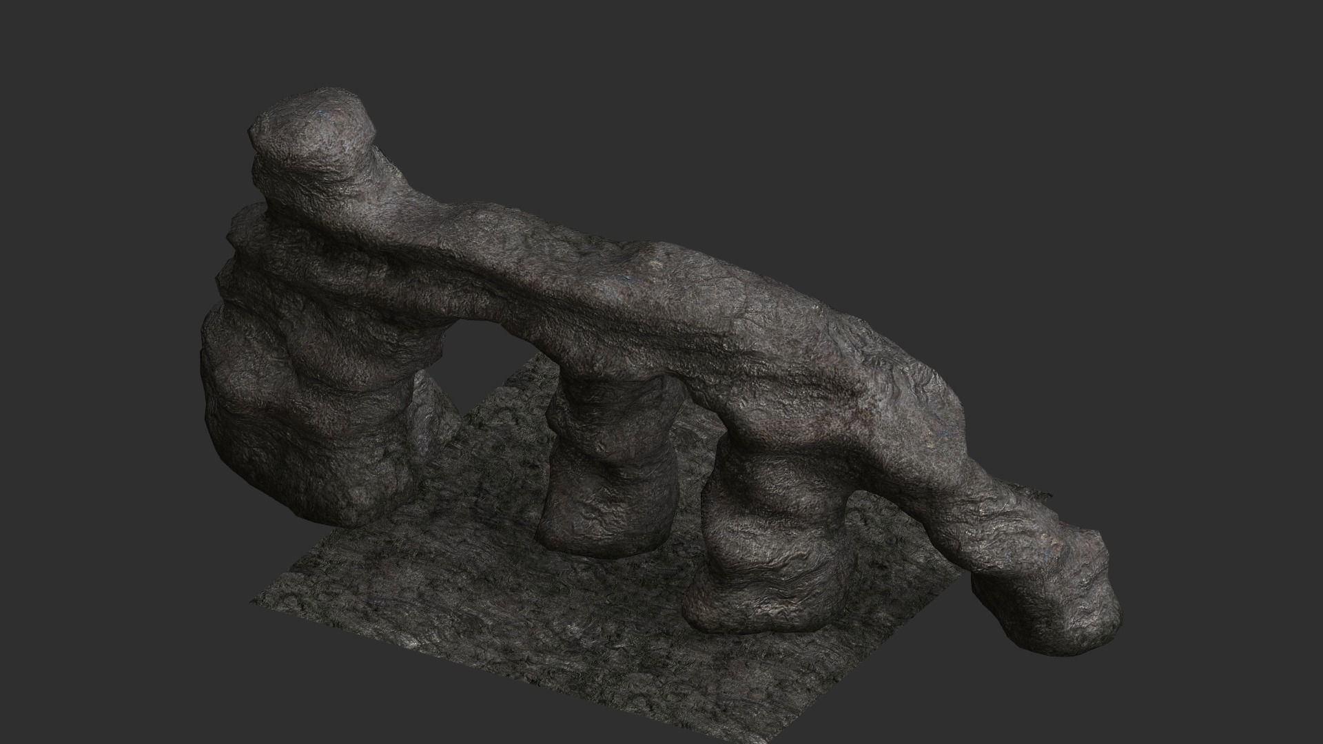 Large Stone Arch - Base Free low-poly 3D model_6