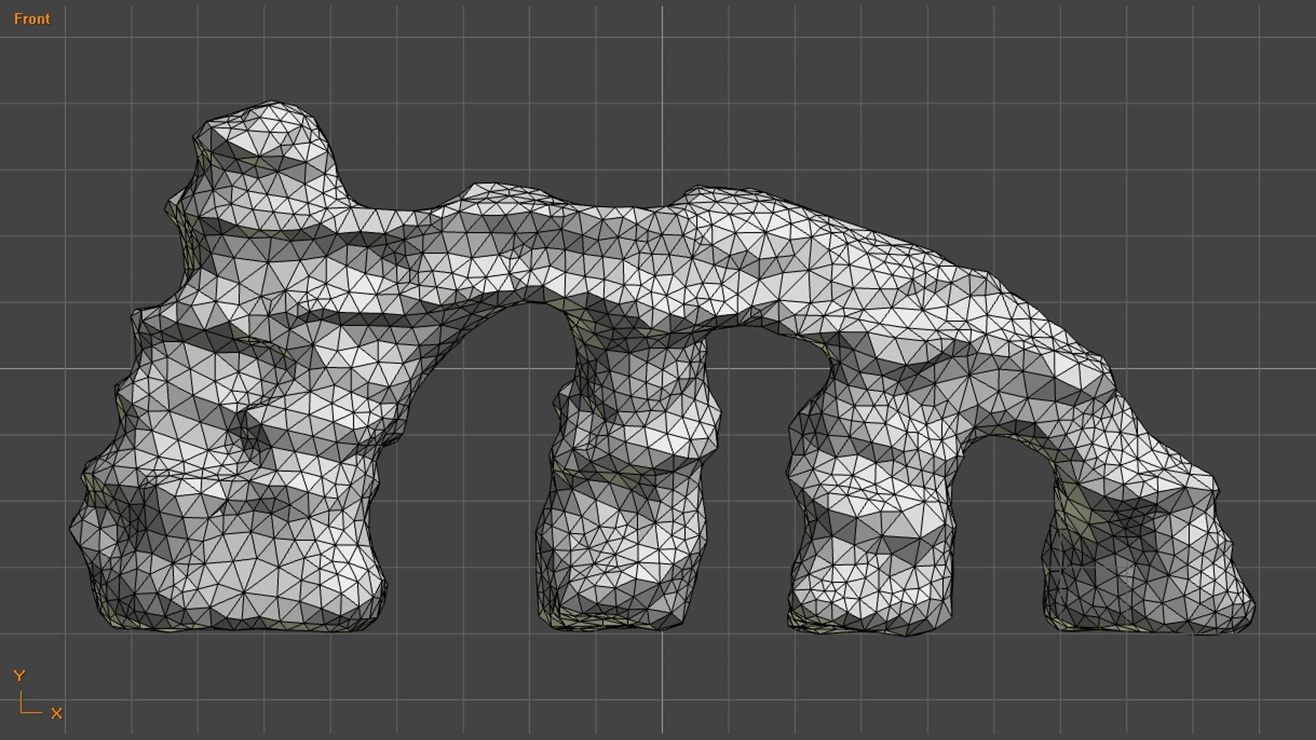 Large Stone Arch - Base Free low-poly 3D model_11
