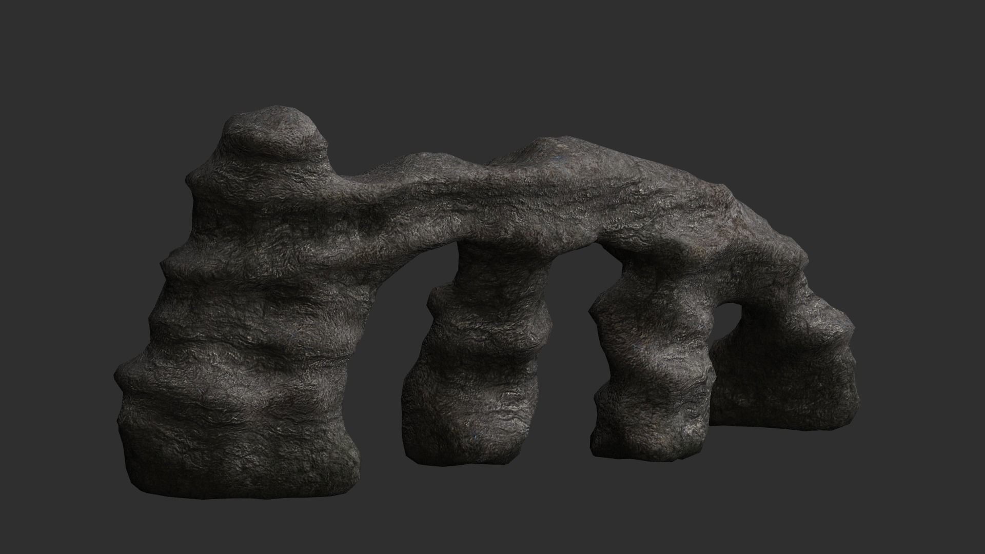 Large Stone Arch - Base Free low-poly 3D model_2