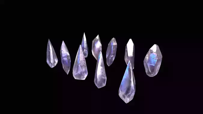 Low Poly Gem Pbr Set crystal