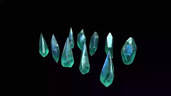Low Poly Gem Pbr Set gemstone