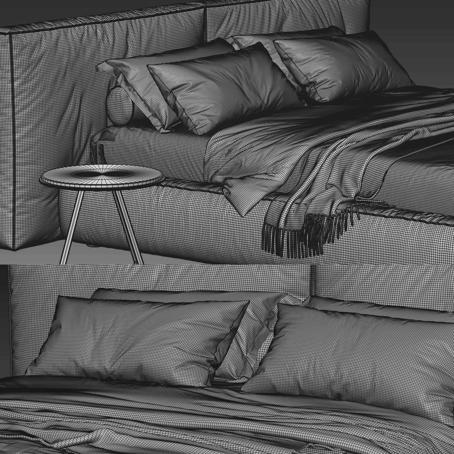 Bonaldo Fluff Bed 3D model_2