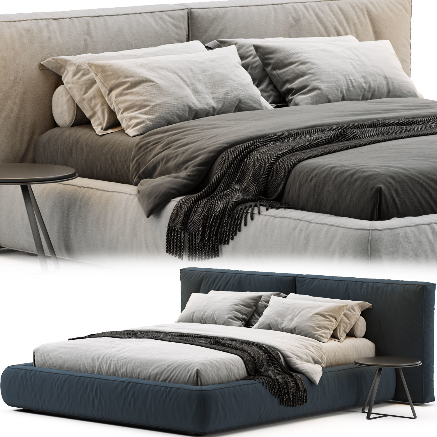 Bonaldo Fluff Bed 3D model_4