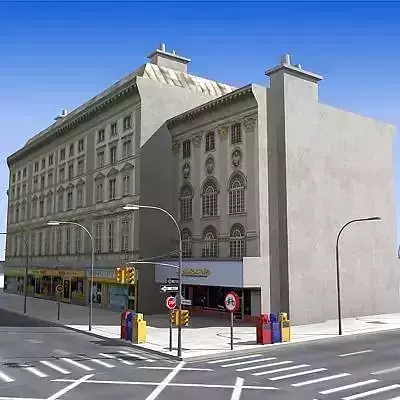 Low poly city block 12 Low-poly 3D model