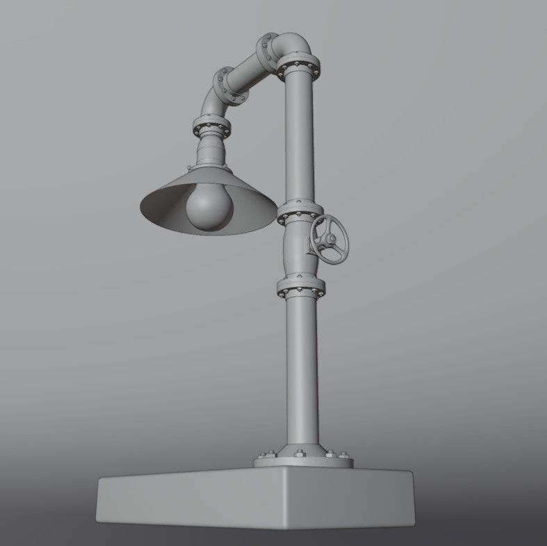 Pipe head light 3D model_24