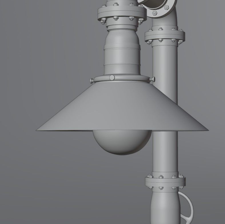 Pipe head light 3D model_27