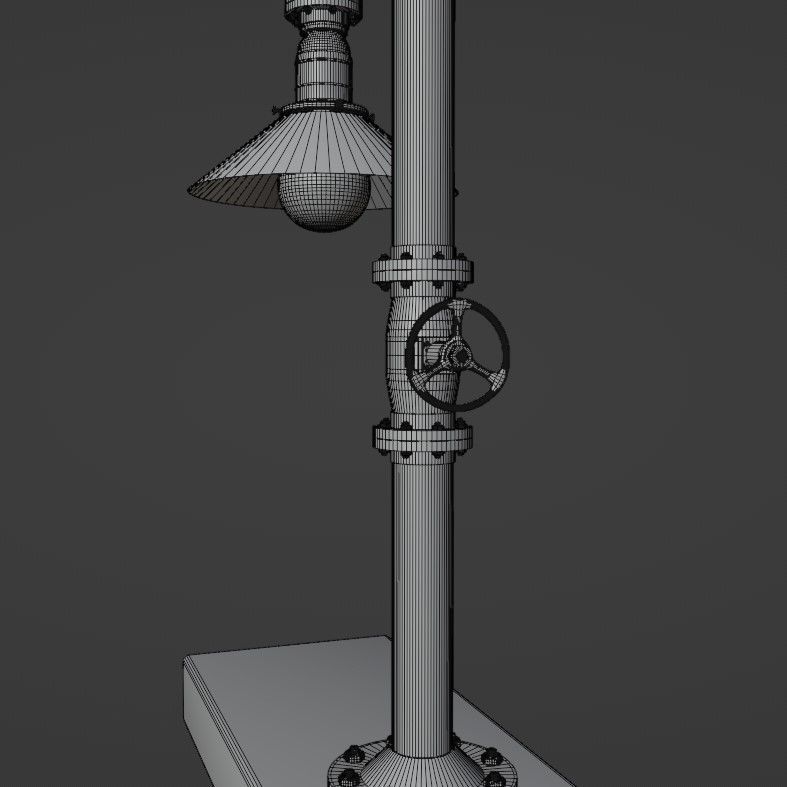 Pipe head light 3D model_34