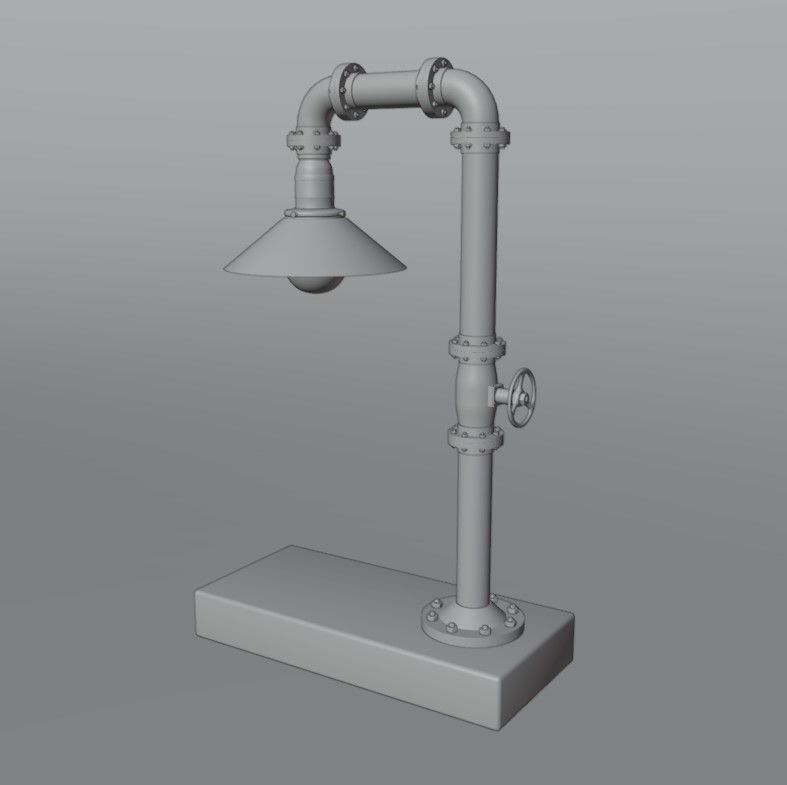 Pipe head light 3D model_18