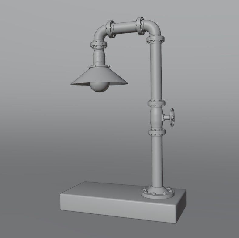 Pipe head light 3D model_17