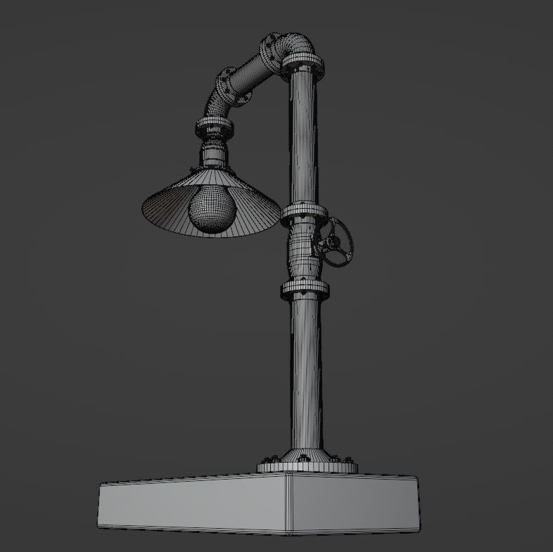 Pipe head light 3D model_38