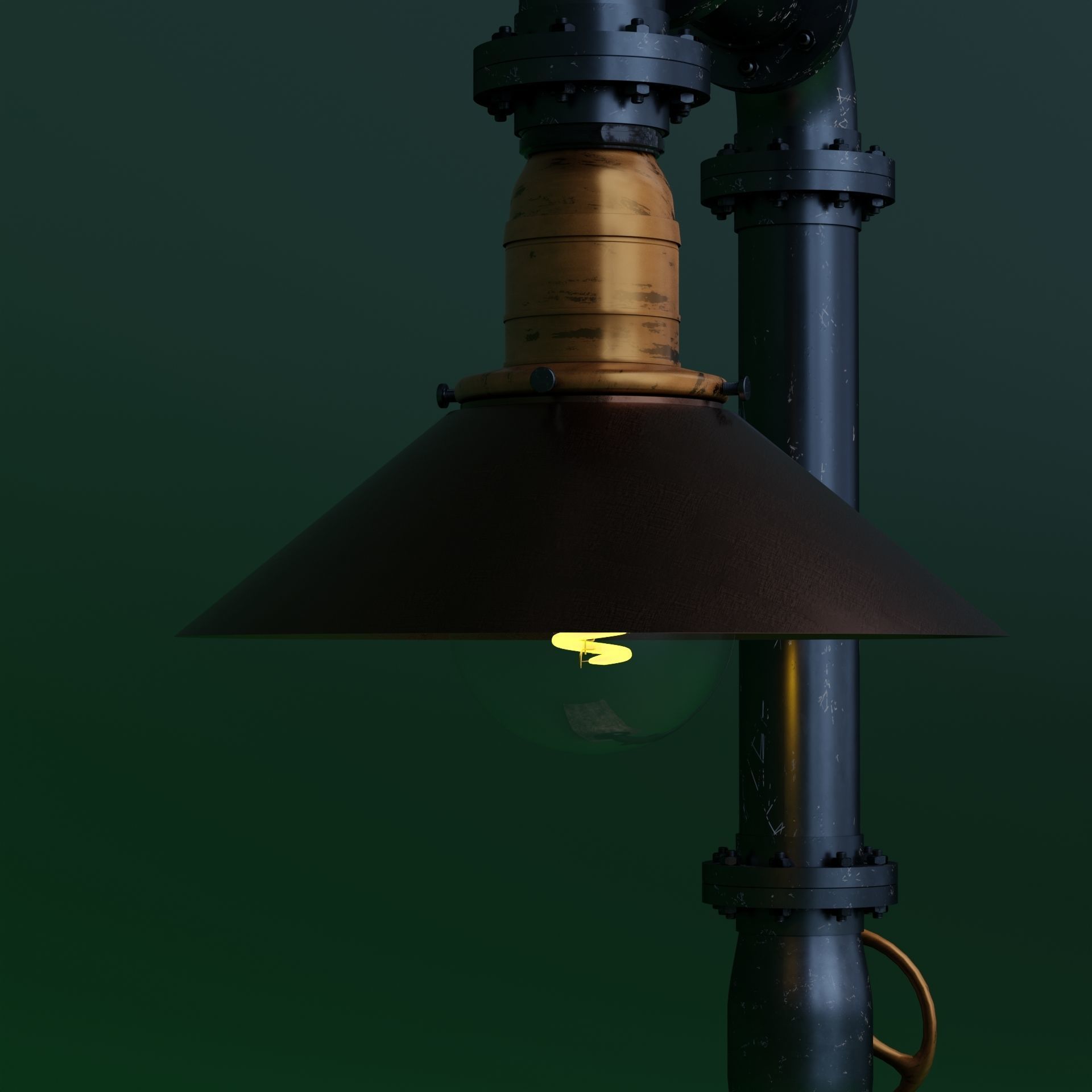 Pipe head light 3D model_13