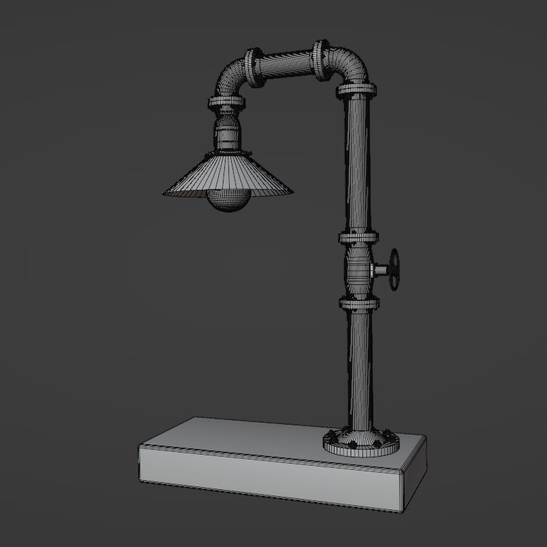 Pipe head light 3D model_31