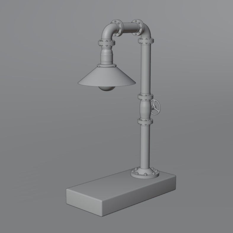 Pipe head light 3D model_15