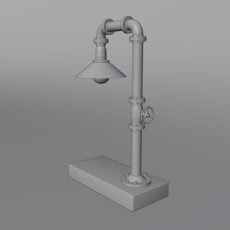 Pipe head light 3D model_19