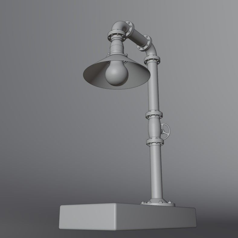 Pipe head light 3D model_25