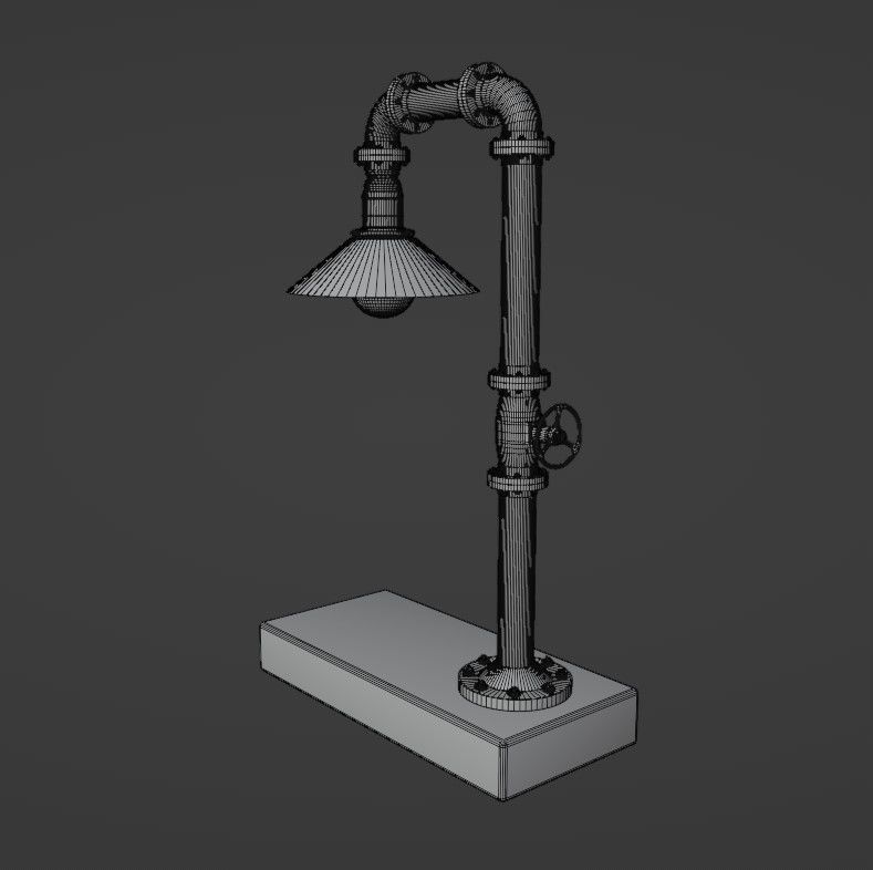 Pipe head light 3D model_33