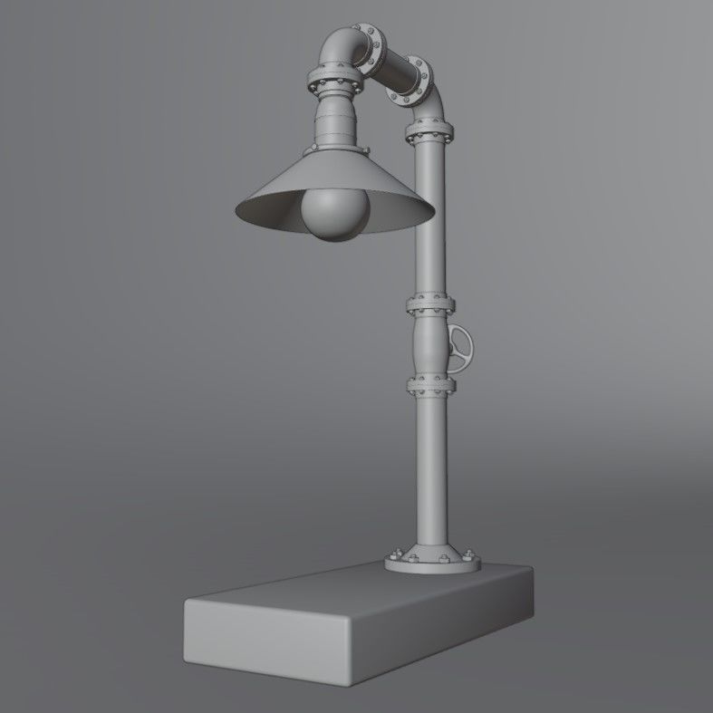 Pipe head light 3D model_14