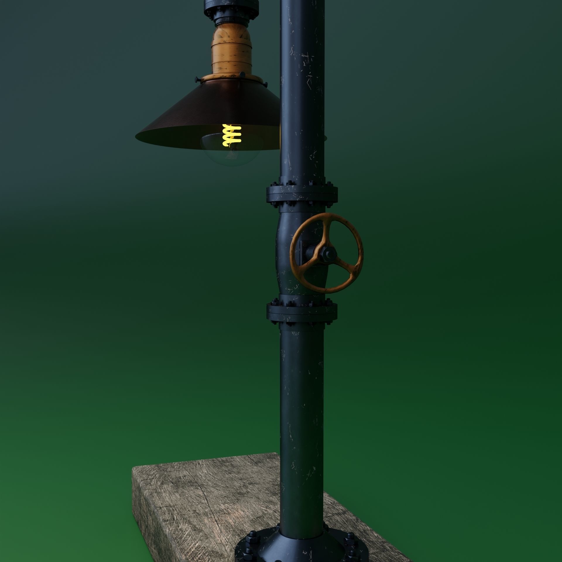 Pipe head light 3D model_6
