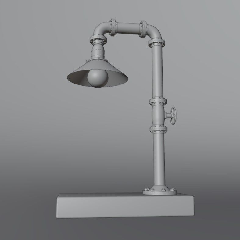 Pipe head light 3D model_23