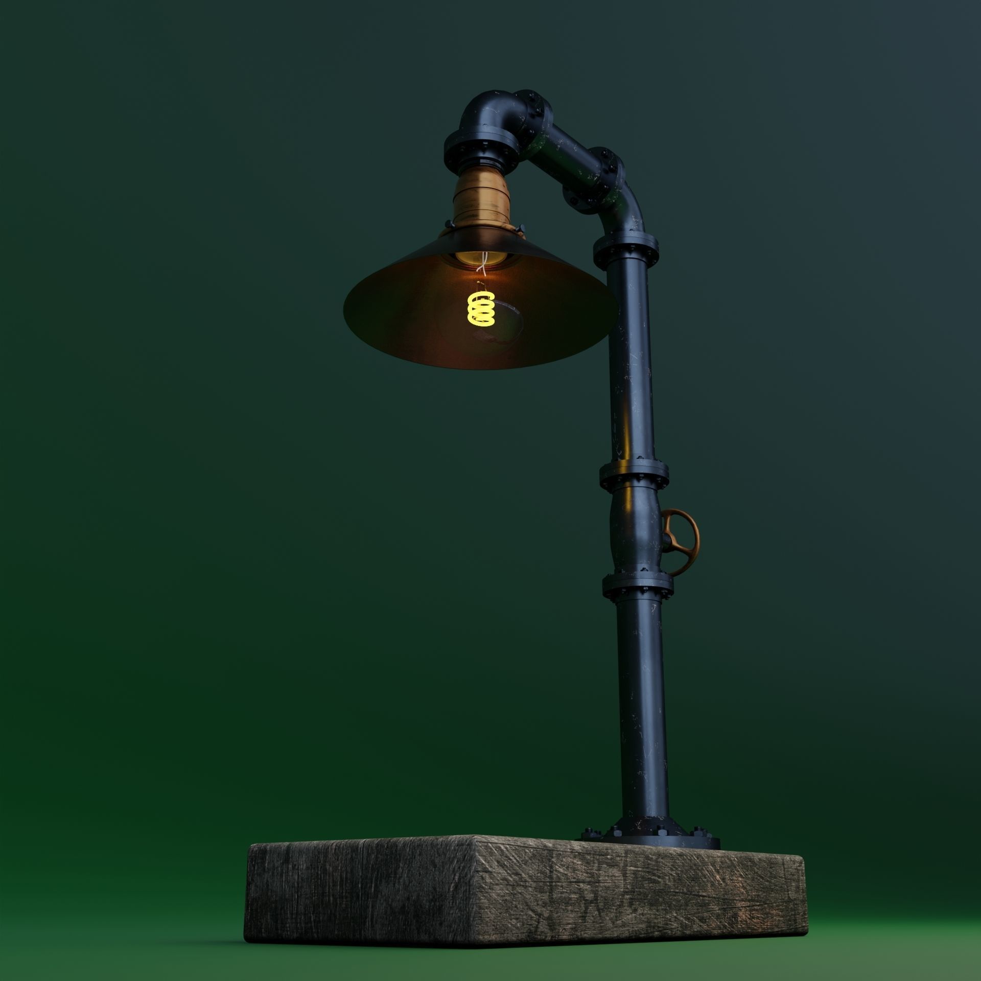 Pipe head light 3D model_11