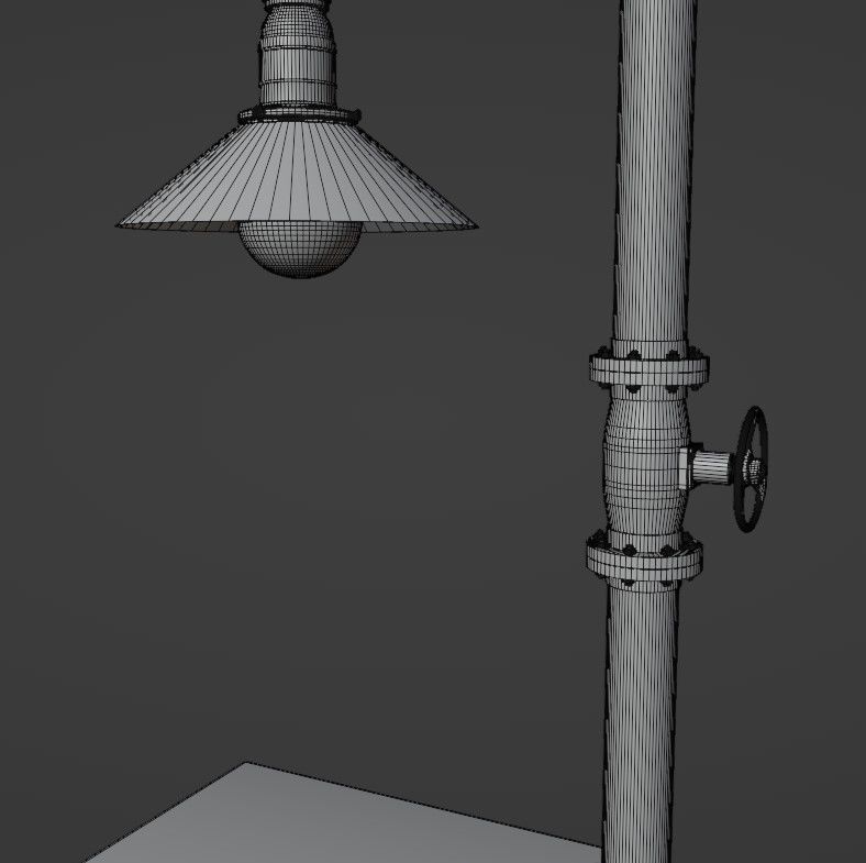 Pipe head light 3D model_36