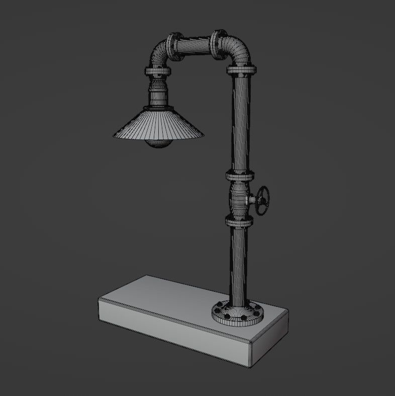 Pipe head light 3D model_32