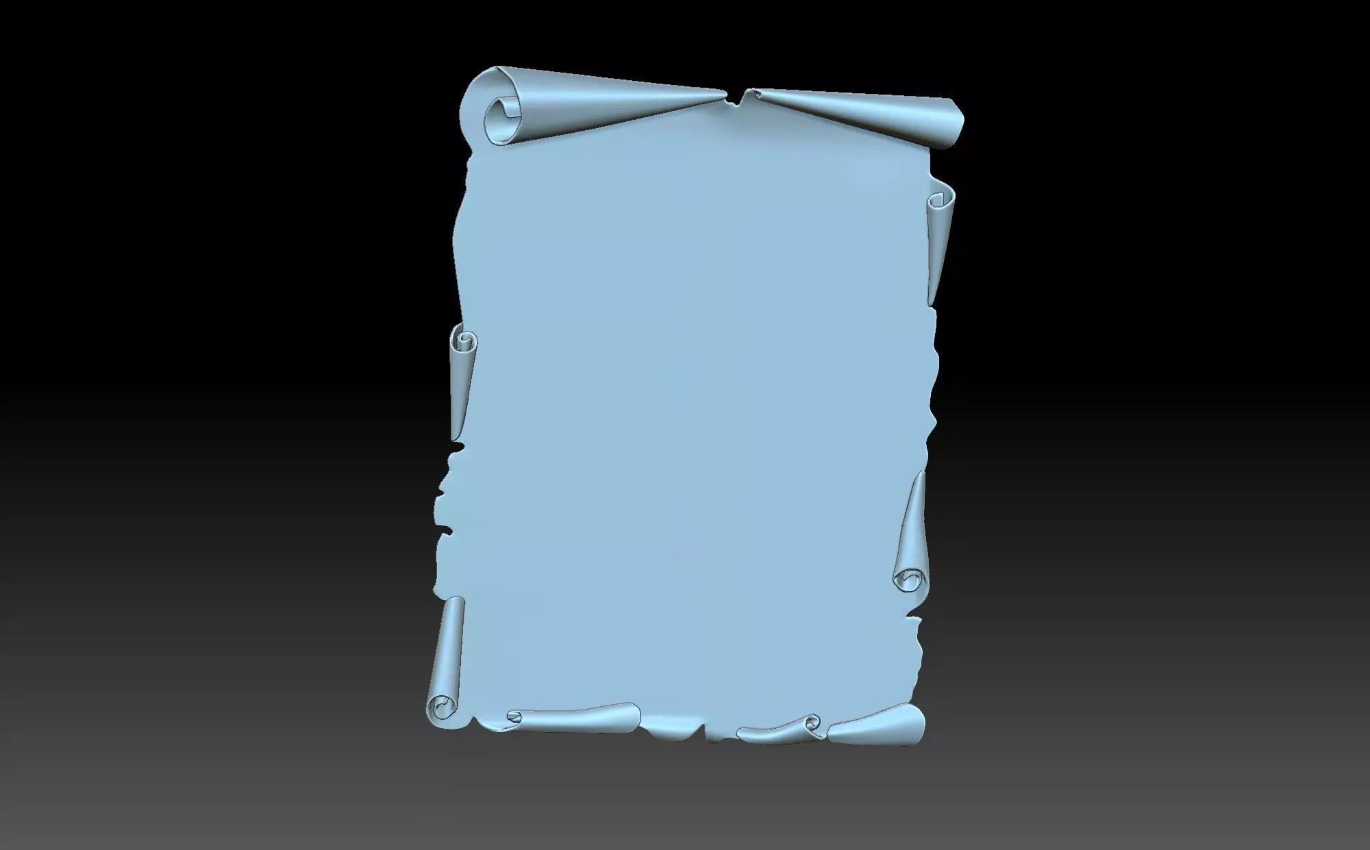 Parchment paper scroll 3D print model