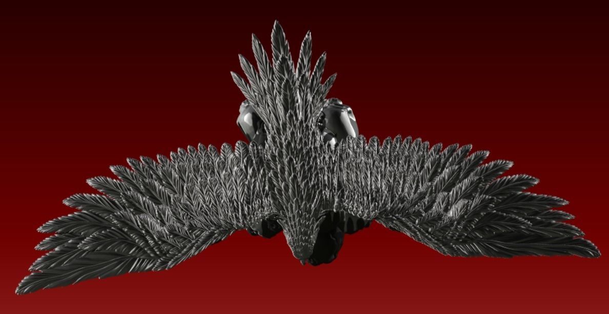 Hawk  3D print model_2