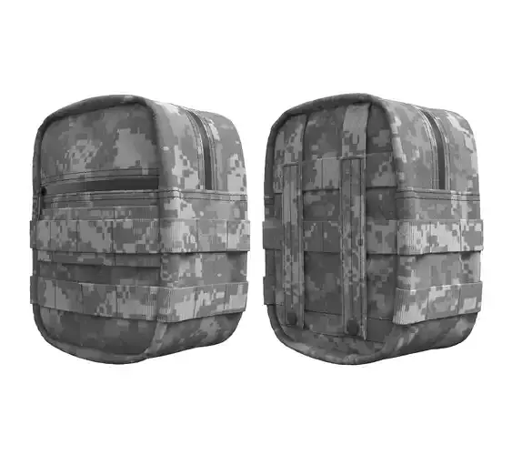 Military Tactical Utility Pouch v2 - Marvelous Designer
