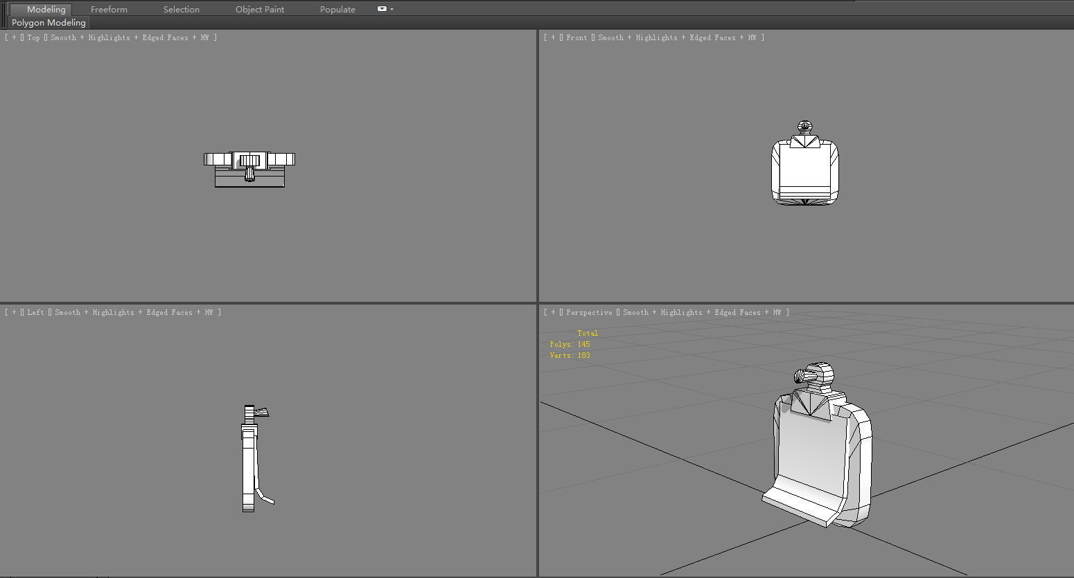 cartoon sticky note Low-poly 3D model_5