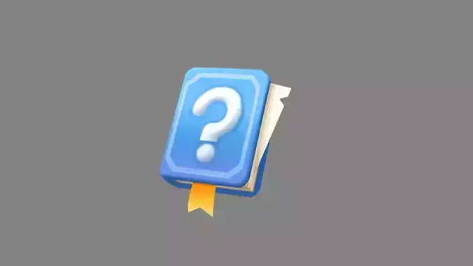 cartoon notepad for unfinished events Low-poly 3D model