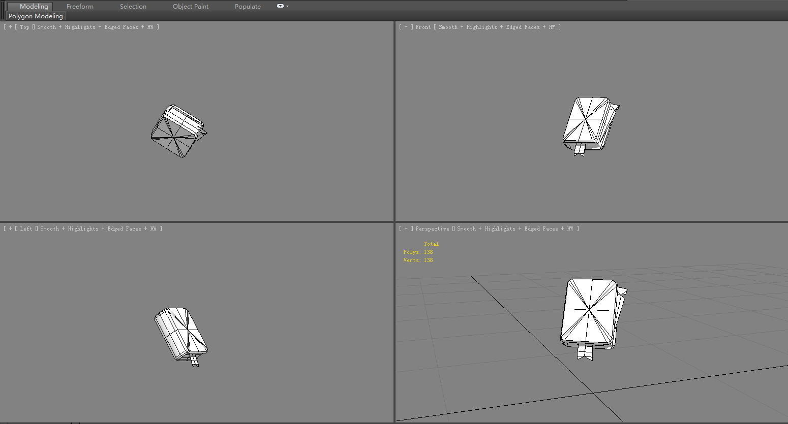 cartoon notepad for unfinished events Low-poly 3D model_5