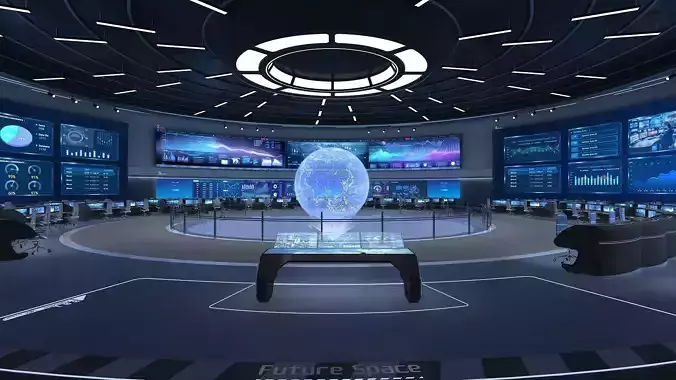 Control Room Monitoring room command center 3D model