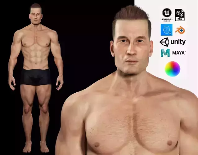 model Basic Man G1 Low-poly 3D model