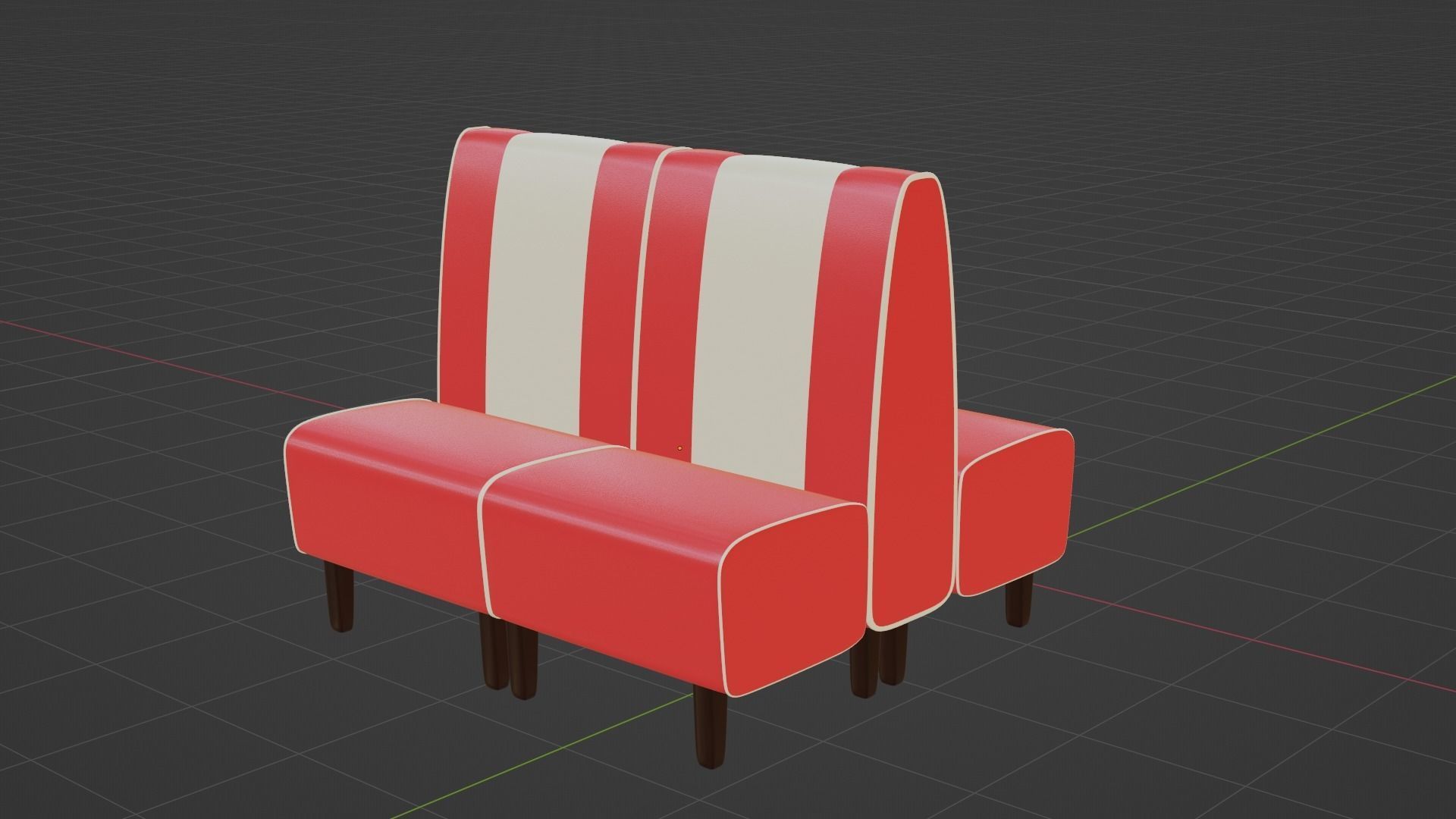 American Diner Set Low-poly 3D model_11